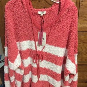 Andree by Unit Popcorn Sweater with hood, size 1X